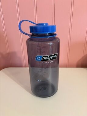 Nalgene 32oz Tritan Wide Mouth Blue & Gray Water Bottle